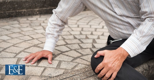 man slipped on stairs