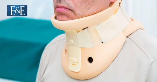 person with neck and spine injury